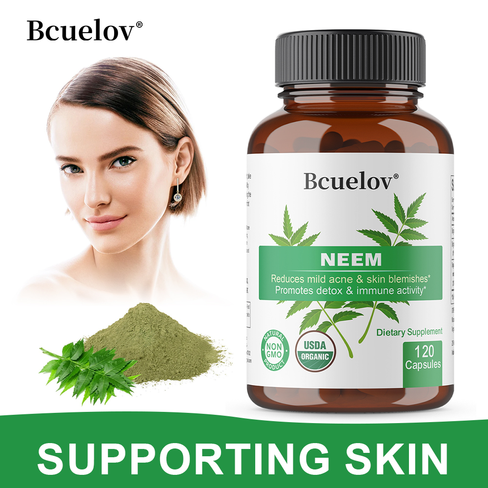 Herbal Wellness Water - Kapsul Daun Neem Organik, Suplemen Antioksidan