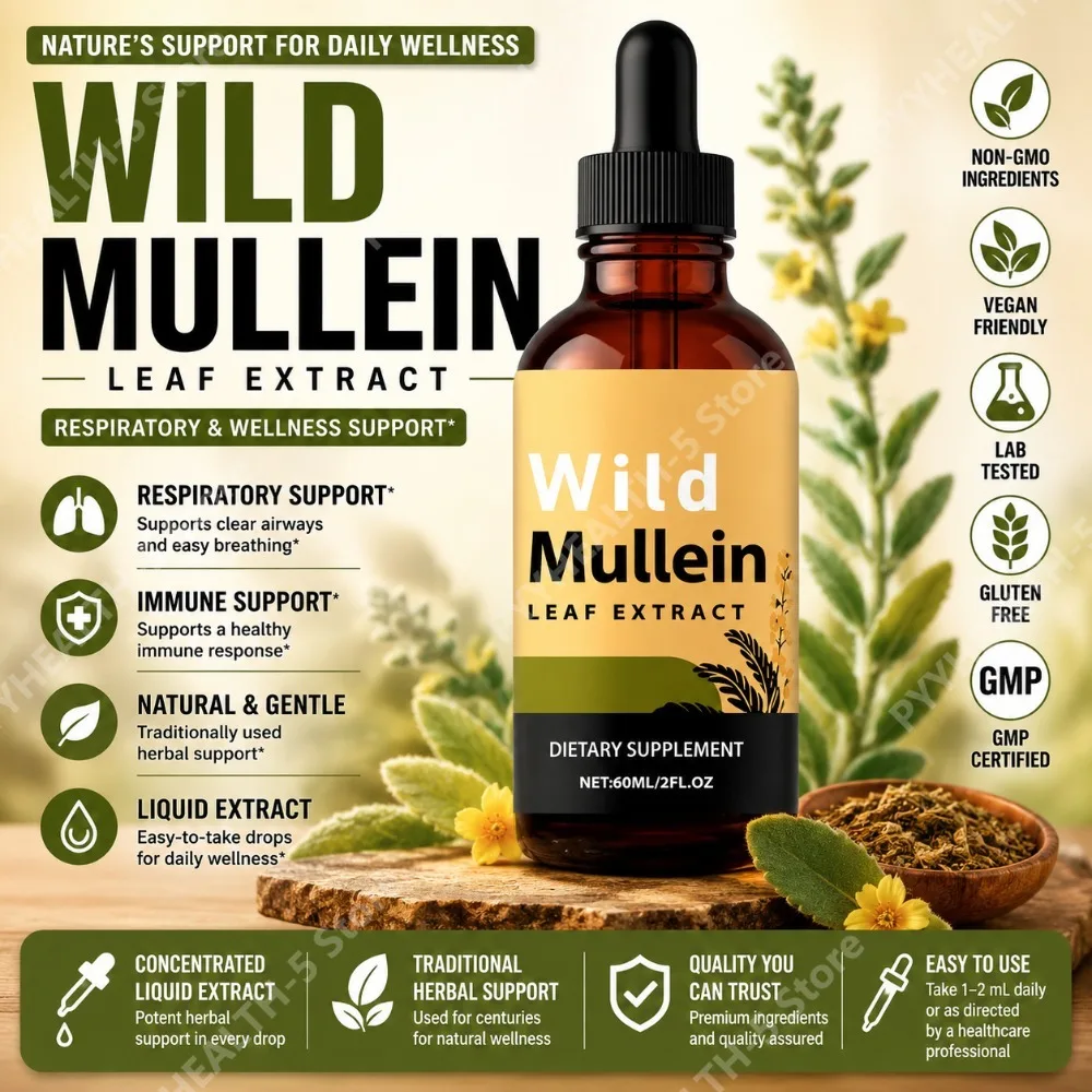 Tetes Daun Mullein Liar dengan - Herbal Wellness Supplement ulasan dan harga
