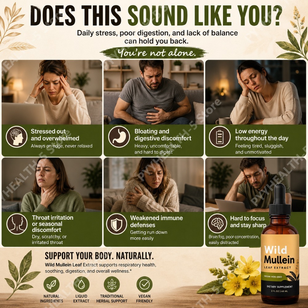 Tetes Daun Mullein Liar dengan - Herbal Wellness Supplement ulasan dan harga