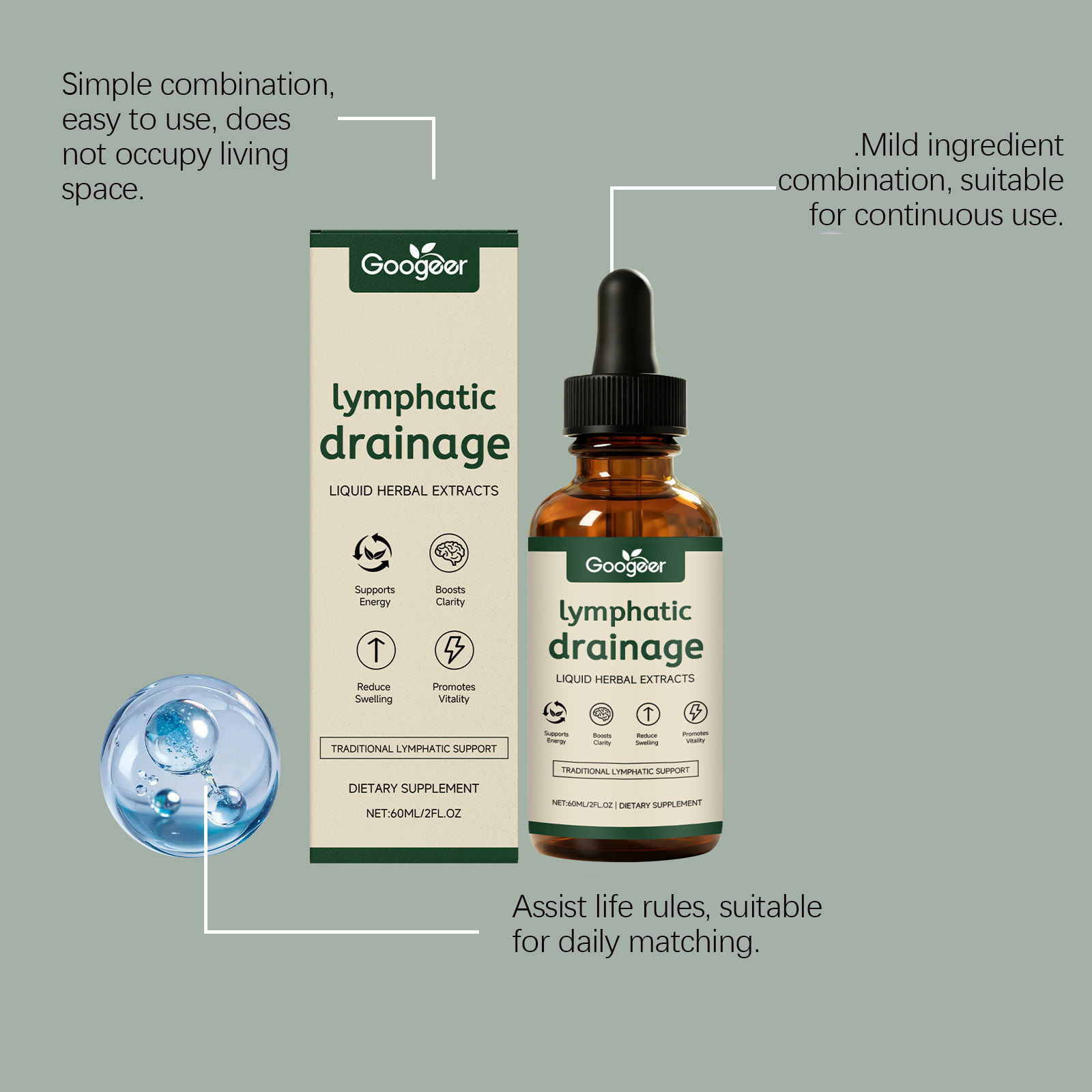 Tetes Drainase Limfatik 11-in- - Herbal Wellness Supplement ulasan dan harga